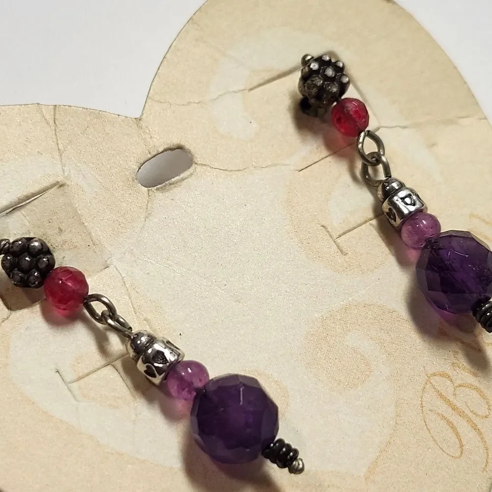 Brighton Beaded Drop Earrings - Women Jewelry Semi Precious Stones